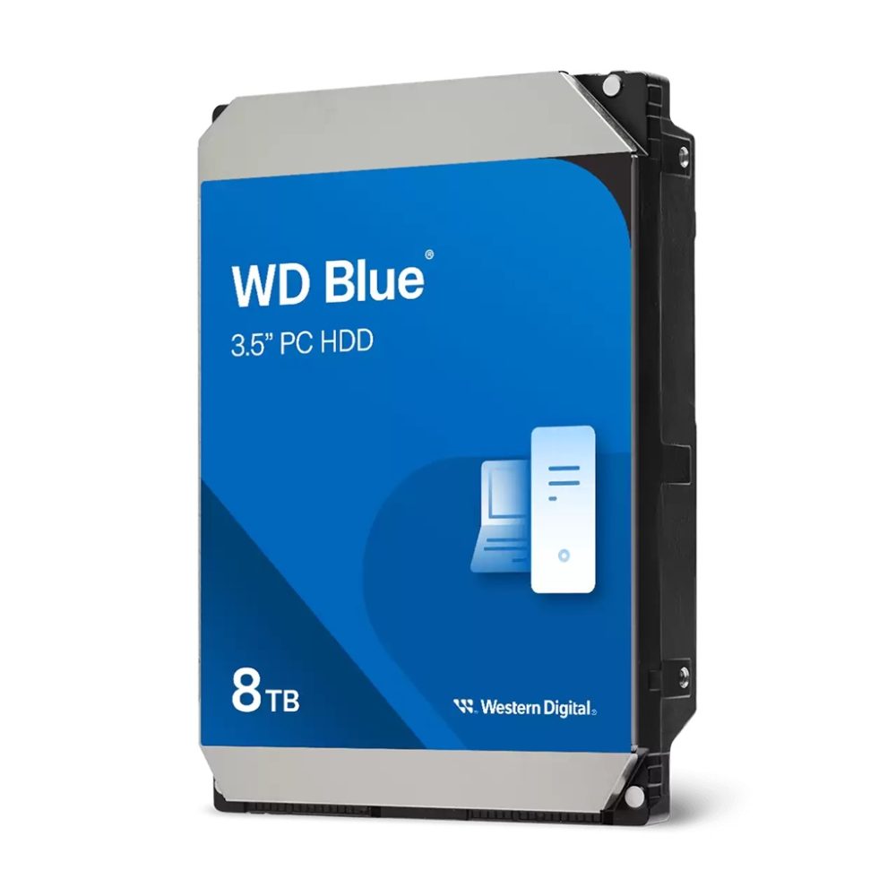 Western Digital Blue PC Desktop 8TB 3.5' Hard Drive SATA 6Gb/s 5640RPM 256MB Cache CMR 2-Year Limited Warranty Hard Disk Drives - SATA