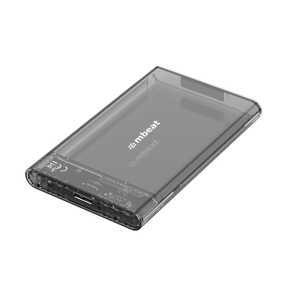 mbeat® A1 See-Through Tool Free USB 3.0 2.5' SATA HDD Enclosure - Black USB Port: USB 3.0 Data Speed: Maximum up to 5Gbps Product Weight: 53g Hard Drives - External