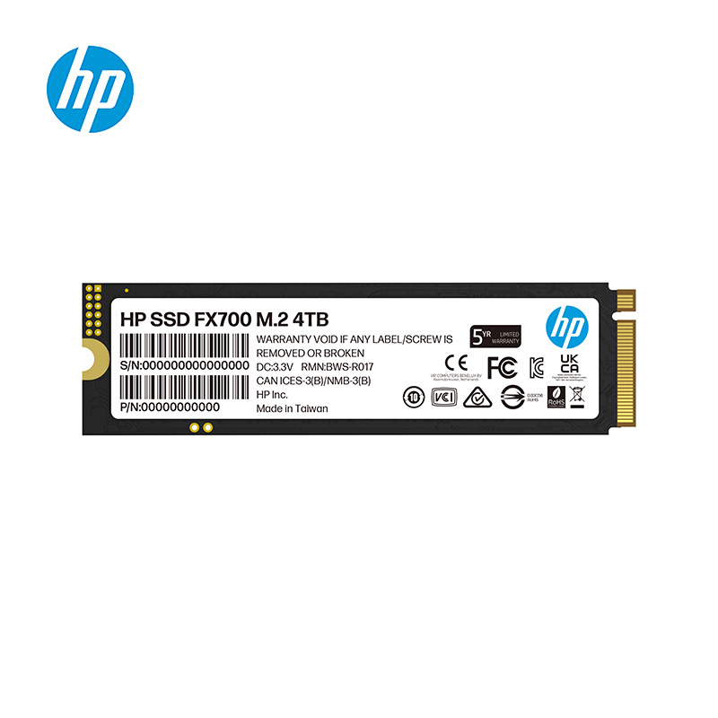 HP FX700 4TB PCIe Gen 4x4 M.2 NVMe 2.0 SSD 7200MB/s & 6200MB/s Low power consumption Hard Disk Drives - SSD