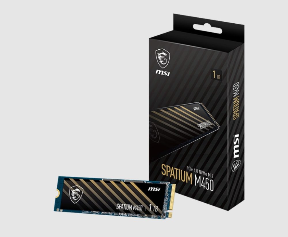 MSI SPATIUM M450 PCIe 4.0 NVMe M.2 1TB SSD Hard Disk Drives - SSD