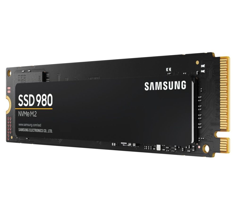 Samsung 980 1TB NVMe SSD 3500MB/s 3000MB/s R/W 500K/480K IOPS 600TBW 1.5M Hrs MTBF AES 256-bit Encryption M.2 2280 PCIe 3.0 Gen3 5yrs Wty Hard Disk Drives - SSD