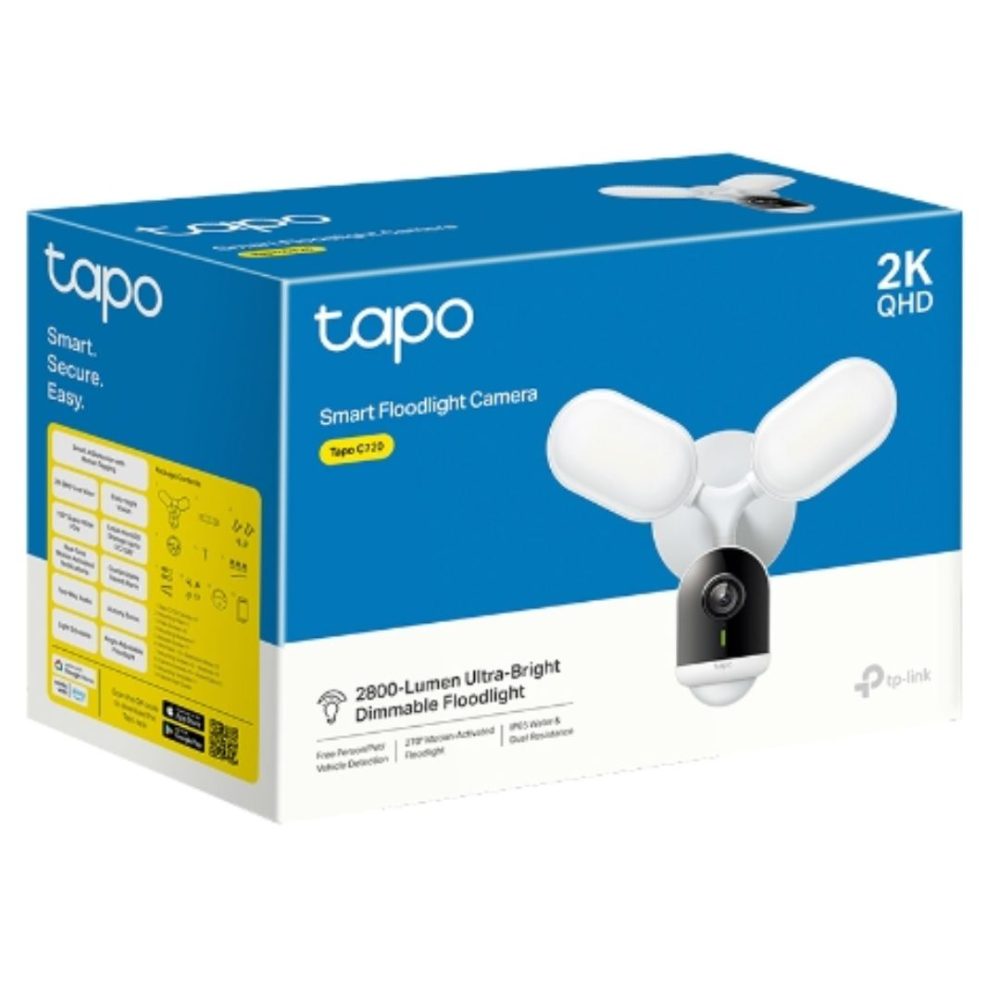 TP-Link Tapo C720 Tapo Smart Floodlight Camera 2K QHD 2800-Lumen Ultra-Bright Floodlight Home Automation