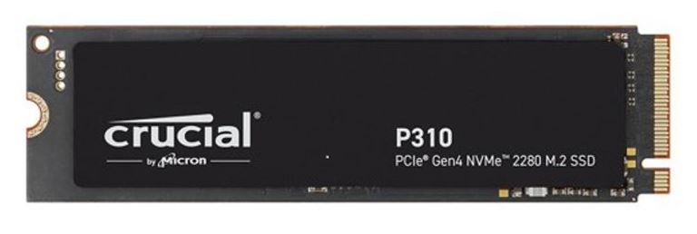 Crucial P310 1TB Gen4 2280 NVMe SSD 7100/6000 MB/s R/W 220TBW 1000K/1200K IOPS 1.5M hrs MTTF Full-Drive Encryption M.2 PCIe4 5yrs Hard Disk Drives - SSD