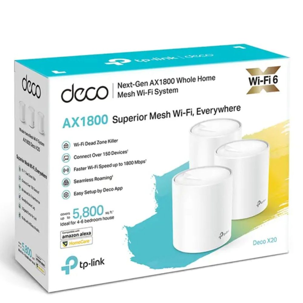 TP-Link Deco X20(3-pack) AX1800 Whole Home Mesh Wi-Fi System Network - Consumer