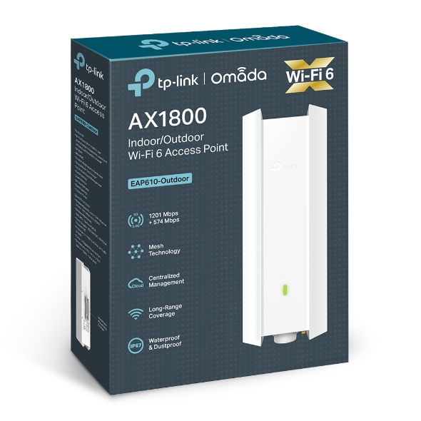TP-Link EAP610-Outdoor Omada AX1800 Indoor/Outdoor WiFi 6 Access Point Network - SMB