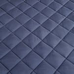 8-SOGA 2X Blue 153cm Wide Cross-Hatch Mattress Cover Thick Quilted Stretchable Bed Spread Sheet Protector with Pillow Covers