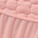 7-SOGA 2X Pink 153cm Wide Mattress Cover Thick Quilted Fleece Stretchable Clover Design Bed Spread Sheet Protector with Pillow Covers