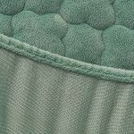 7-SOGA Green 153cm Wide Mattress Cover Thick Quilted Fleece Stretchable Clover Design Bed Spread Sheet Protector with Pillow Covers