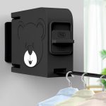 6-SOGA 160mm Wall-Mounted Clothes Line Dry Rack Retractable Space-Saving Foldable Hanger Black