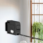 3-SOGA 2X 160mm Wall-Mounted Clothes Line Dry Rack Retractable Space-Saving Foldable Hanger Black