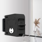 4-SOGA 2X 160mm Wall-Mounted Clothes Line Dry Rack Retractable Space-Saving Foldable Hanger Black