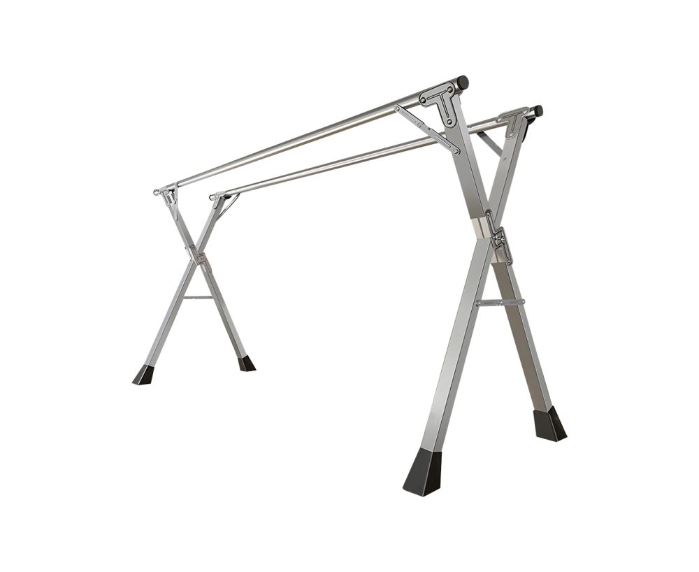 1-SOGA 1.6m Portable Standing Clothes Drying Rack Foldable Space-Saving Laundry Holder Indoor Outdoor