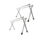 1-SOGA 2X 1.6m Portable Standing Clothes Drying Rack Foldable Space-Saving Laundry Holder Indoor Outdoor