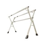 1-SOGA 1.6m Portable Standing Clothes Drying Rack Foldable Space-Saving Laundry Holder 3 Poles