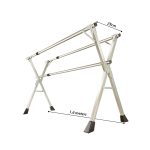 4-SOGA 2X 1.6m Portable Standing Clothes Drying Rack Foldable Space-Saving Laundry Holder 3 Poles