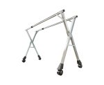 1-SOGA 1.6m Portable Standing Clothes Drying Rack Foldable Space-Saving Laundry Holder with Wheels