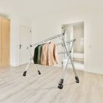 7-SOGA 2X 240cm Portable Drying Rack Clothes Steel Laundry Rack Foldable Space-Saving Laundry Holder 3 Poles