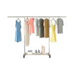 2-SOGA 200cm Stainless Steel Floor-Standing Clothes Rack - Durable and Space-Saving Laundry Organizer