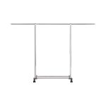 1-SOGA 200cm Stainless Steel Floor-Standing Clothes Rack - Durable and Space-Saving Laundry Organizer