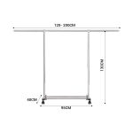 4-SOGA 200cm Stainless Steel Floor-Standing Clothes Rack - Durable and Space-Saving Laundry Organizer