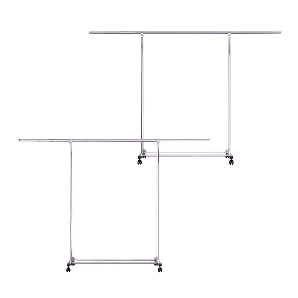 1-SOGA 2X 240cm Stainless Steel Floor-Standing Clothes Rack - Durable and Space-Saving Laundry Organizer 1-SOGA 2X 240cm Stainless Steel Floor-Standing Clothes Rack - Durable and Space-Saving Laundry Organizer