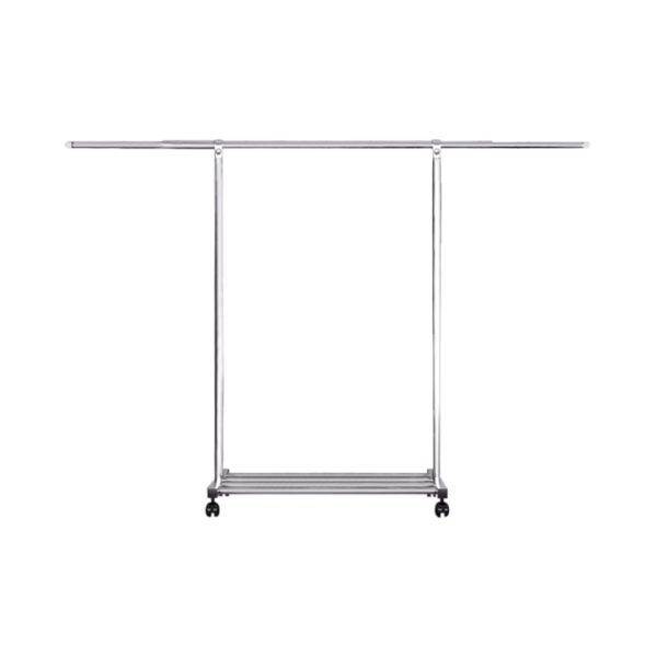 1-SOGA 200cm Stainless Steel Floor-Standing Clothes Rack - Durable and Space-Saving Laundry Organizer