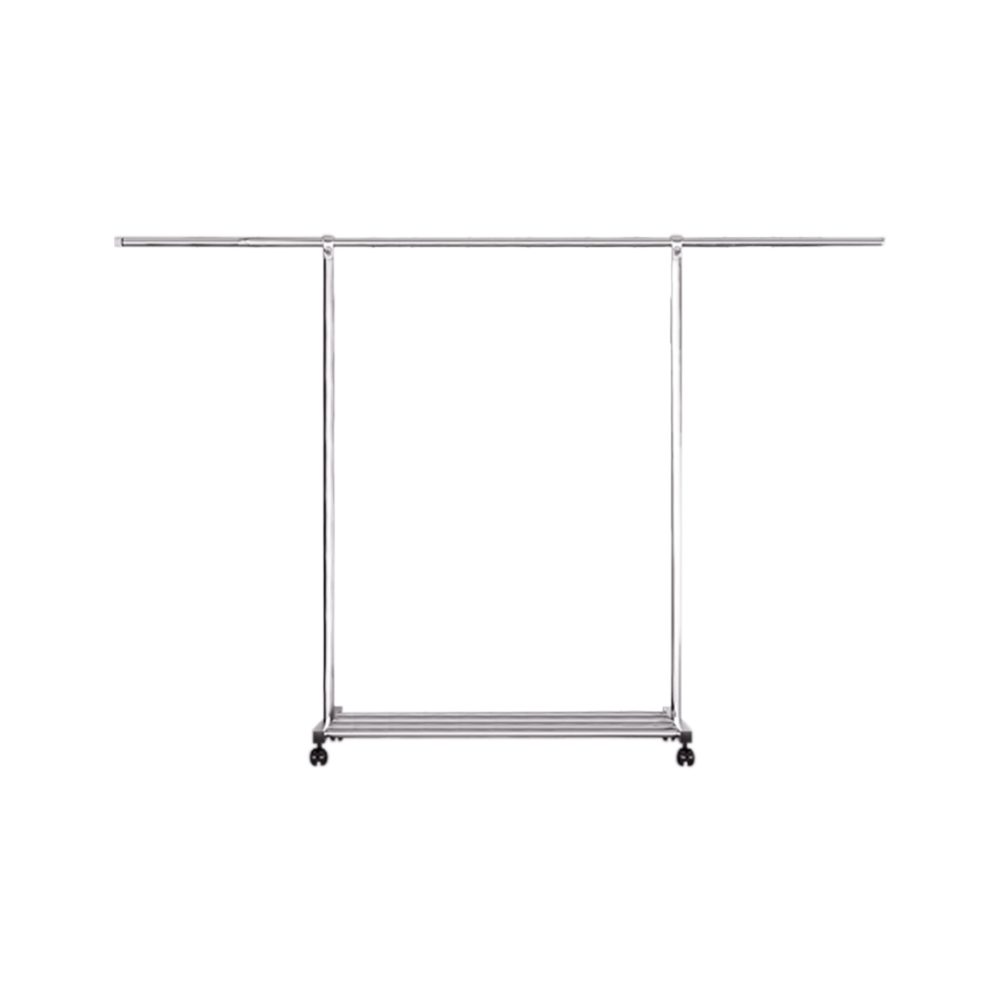 1-SOGA 240cm Stainless Steel Floor-Standing Clothes Rack - Durable and Space-Saving Laundry Organizer