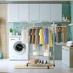 7-SOGA 2X 200cm Stainless Steel Floor-Standing Clothes Rack - Durable and Space-Saving Laundry Organizer