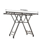 4-SOGA 1.4m Portable Wing Shape Clothes Drying Rack Foldable Space-Saving Laundry Holder
