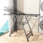 7-SOGA 2X 1.6m Portable Wing Shape Clothes Drying Rack Foldable Space-Saving Laundry Holder