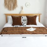 5-SOGA 70cm Brown Vintage Bed Scarf Runner Bedding Tail Pad Flag For Home Hotel Set of 3