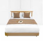 1-SOGA 1.5m Bed Light Brown Vintage Scarf Runner Bedding Tail Pad Flag For Home Hotel Set of 3