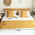 5-SOGA 1.8m Bed 3D Arched Bed Banner Vintage Scarf Runner Bedding Tail Pad Flag Set of 3