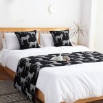 2-SOGA 1.5m Bed Light Luxury Black Zebra Vintage Bed Scarf Runner Bedding Tail Pad Flag For Home Hotel Set of 3