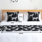 5-SOGA 1.8m Bed Light Luxury Black Zebra Vintage Bed Scarf Runner Bedding Tail Pad Flag For Home Hotel Set of 3