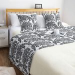 2-SOGA 1.8m Light Black Luxury Mottled Bed Vintage Scarf Runner Bedding Tail Pad Flag For Home Hotel Set of 3