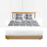 1-SOGA 1.8m Light Black Luxury Mottled Bed Vintage Scarf Runner Bedding Tail Pad Flag For Home Hotel Set of 3