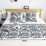 5-SOGA 1.8m Light Black Luxury Mottled Bed Vintage Scarf Runner Bedding Tail Pad Flag For Home Hotel Set of 3