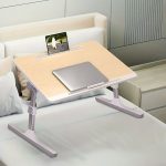 2-SOGA 2X 60X40cm Wood Small Laptop Bed Portable Foldable Study Table Adjustable