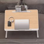 5-SOGA 2X 60X40cm Wood Small Laptop Bed Portable Foldable Study Table Adjustable