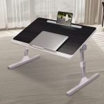 4-SOGA 60X40cm Black Small Laptop Bed Portable Foldable Study Table Adjustable