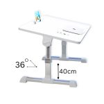 2-SOGA 60X40cm White Small Laptop Bed Portable Foldable Study Table Adjustable