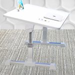 7-SOGA 2X 60X40cm White Small Laptop Bed Portable Foldable Study Table Adjustable