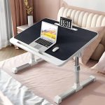 2-SOGA 60X40cm Black Small Laptop Bed Portable Foldable Study Table Adjustable