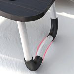 7-SOGA Black Portable Bed Table Adjustable Foldable Bed Sofa Study Table Laptop Mini Desk with Notebook Stand Card Slot Holder Home Decor