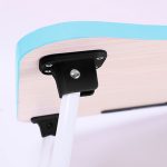 5-SOGA Blue Portable Bed Table Adjustable Foldable Bed Sofa Study Table Laptop Mini Desk with Notebook Stand Card Slot Holder Home Decor
