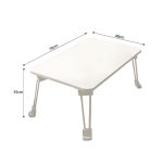 6-SOGA 2X White Portable Bed Table Adjustable Folding Mini Desk With Cup-Holder Home Decor