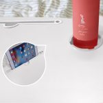 8-SOGA White Portable Bed Table Adjustable Folding Mini Desk With Mini Drawer and Cup-Holder Home Decor