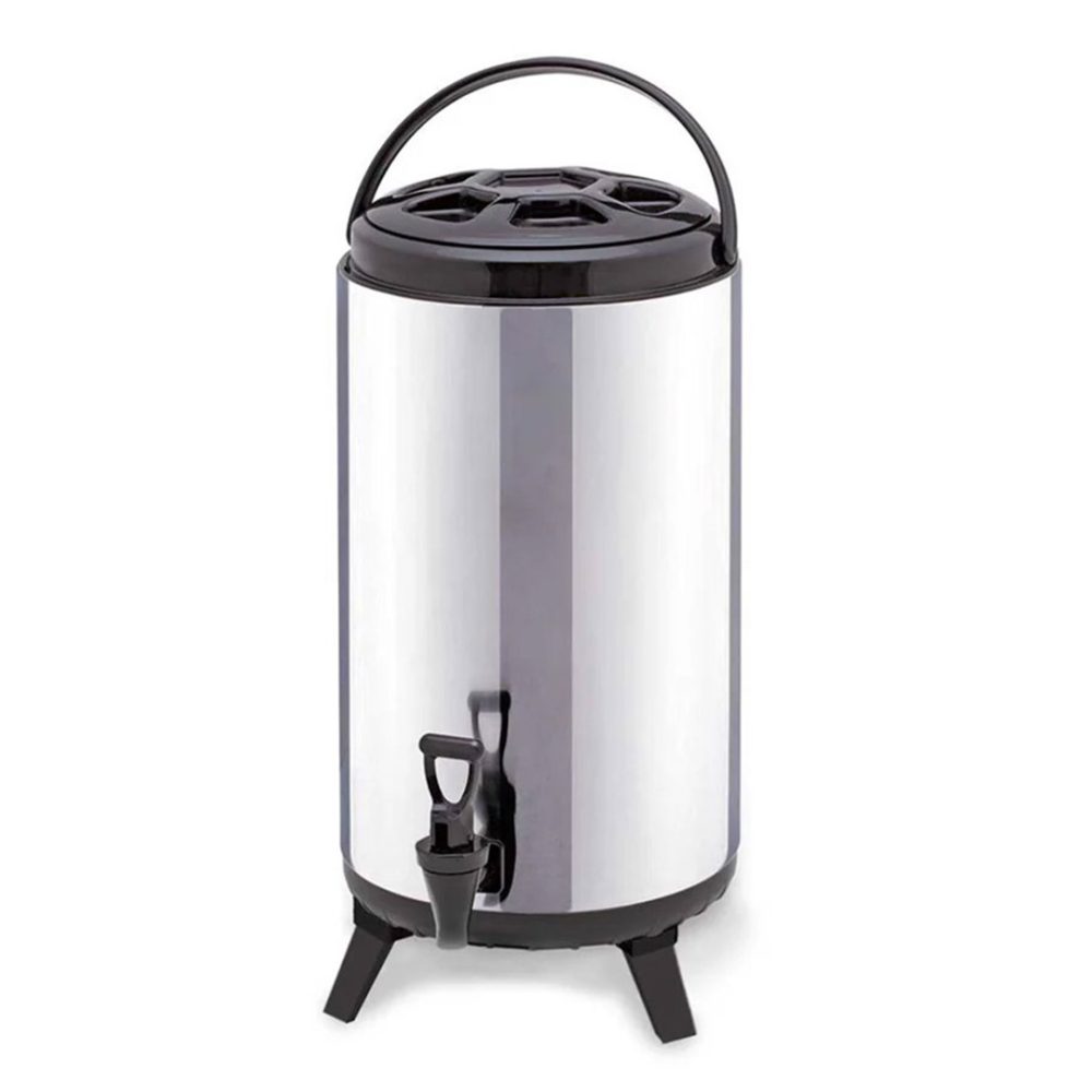 1-SOGA 10L Portable Insulated Cold/Heat Coffee Tea Beer Barrel Brew Pot With Dispenser