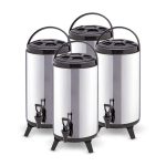 1-SOGA 4X 10L Portable Insulated Cold/Heat Coffee Tea Beer Barrel Brew Pot With Dispenser